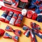 12 Rolls 60 Yards 4th of July Patriotic Ribbon Stars and Stripes Burlap Wired Edge Ribbon White Blue Red Decorative Crafts